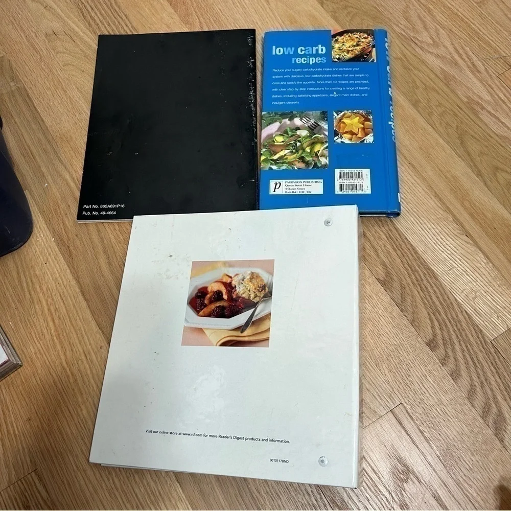 Vintage Cook Book Bundle Low Carb The Microwave Guide and Cookbook Heart Healthy